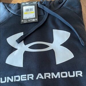 Under Armour Black and White Fleece Hoodie